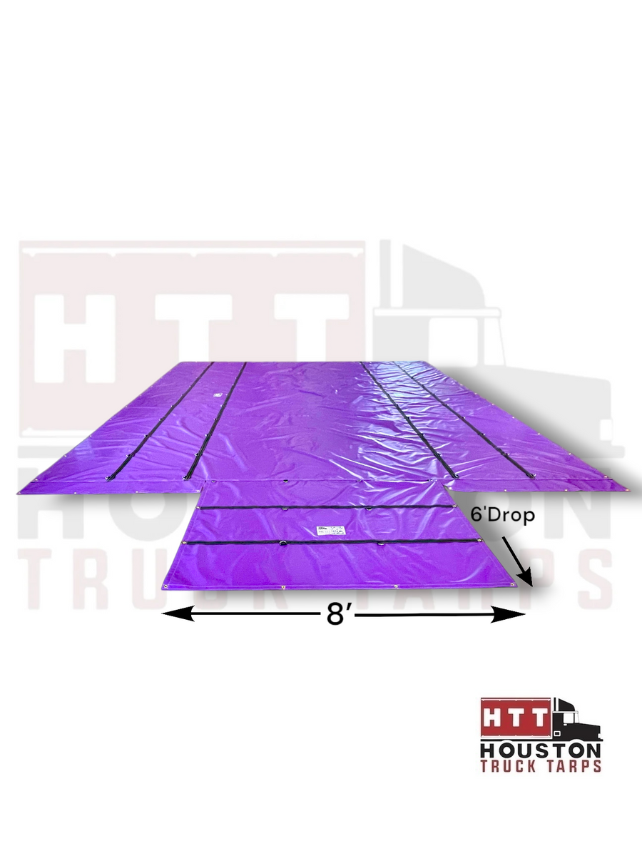 6'Drop Tarp in 18-OZ Purple Vinyl 20' X 27' – Houston Truck Tarps