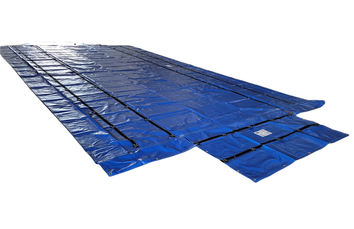 4'Drop Tarp in 14-OZ Vinyl 16' X 27' – Houston Truck Tarps