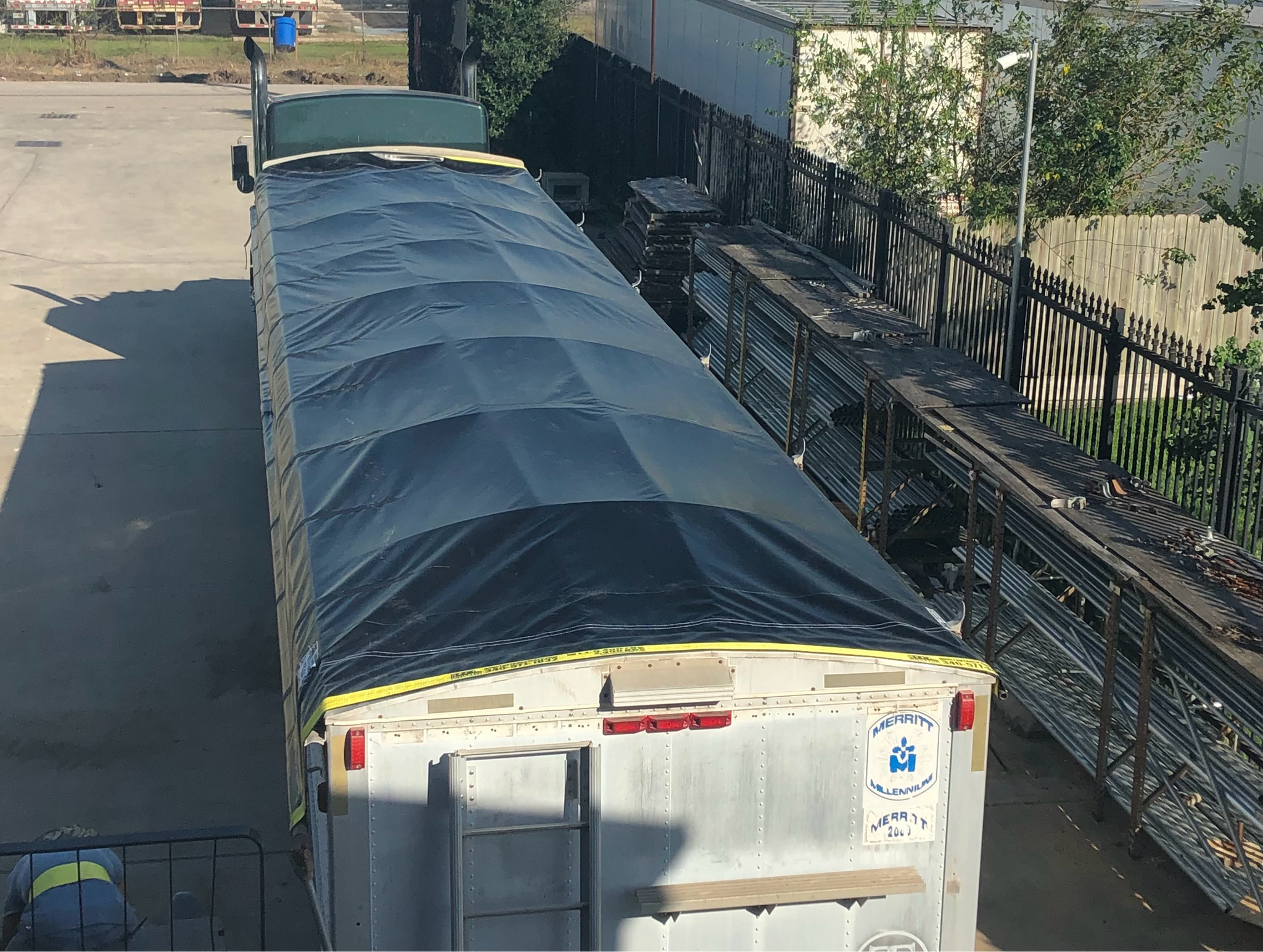 tarp imbiss Hopper Bottom/ Grain Trailers 22-Oz Vinyl Tarp 102” / Blue