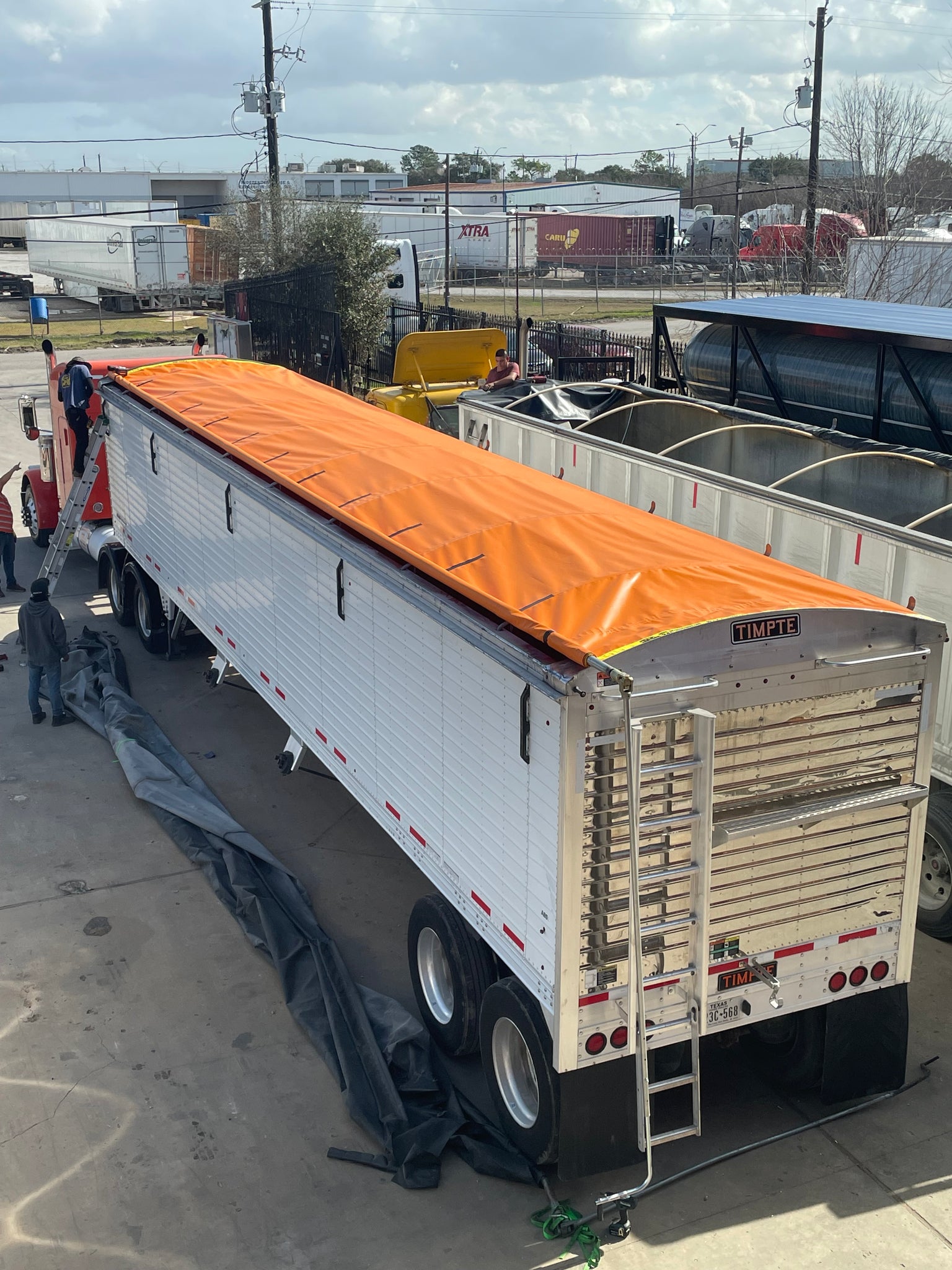truck tarps for sale Hopper Tarp 22-Oz in special color White