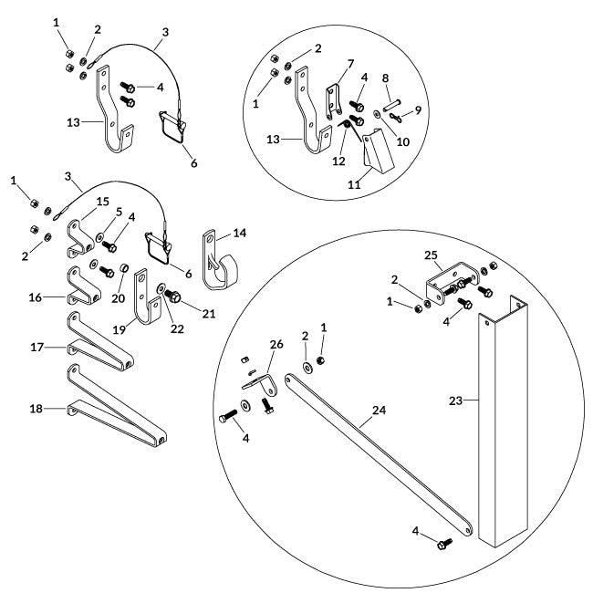 Pinless Crank Retainer Kit W/ 7” Standoff