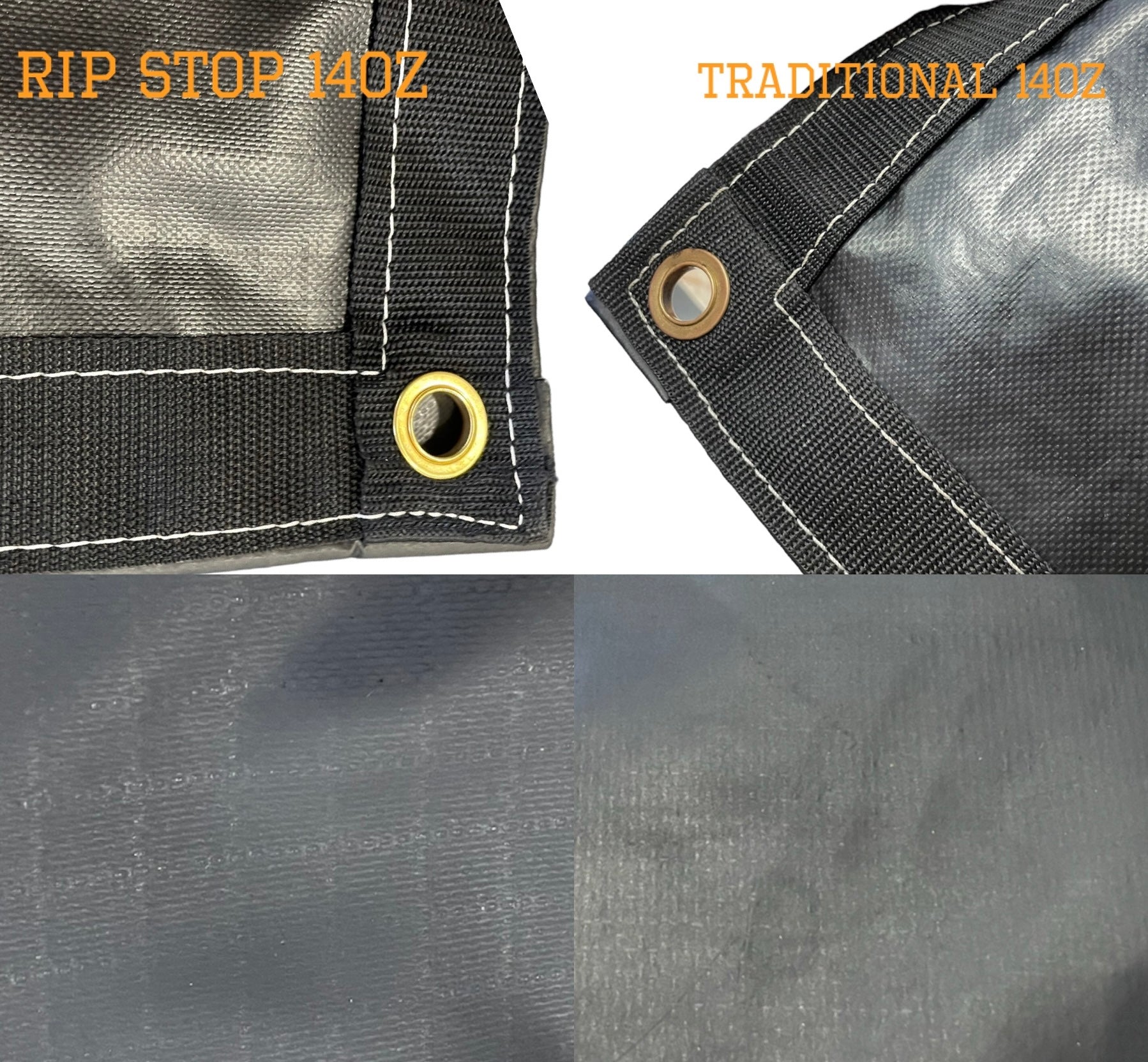 4’Drop Tarp in 14-OZ Ripstop Vinyl 16’ X 27’ Red