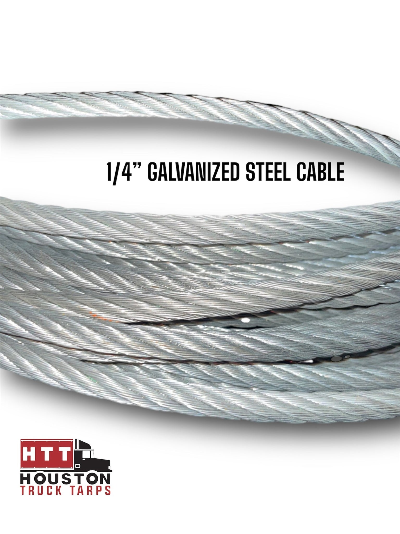 1/4” Galvanized Steel Cable (Per foot)