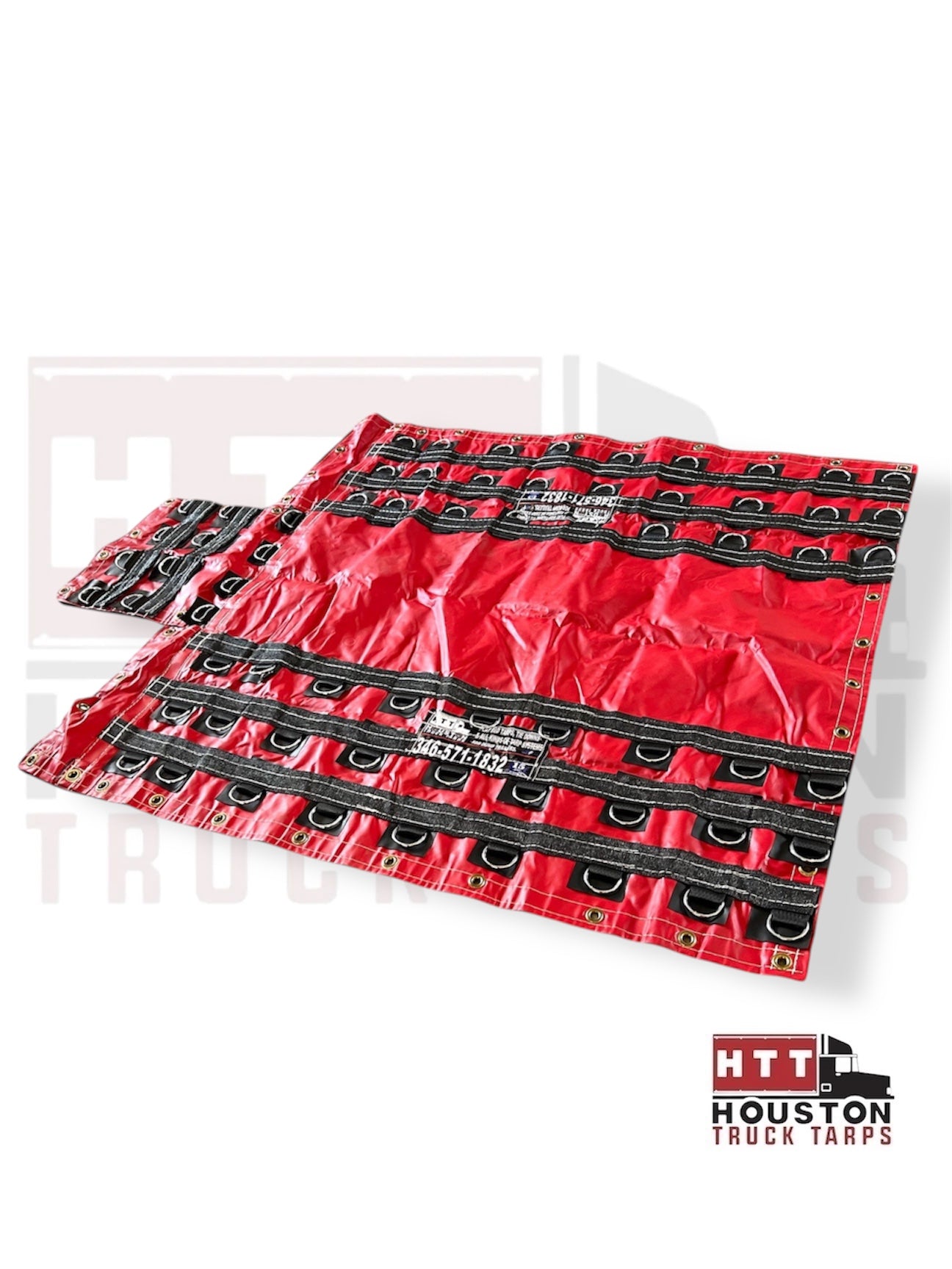redwood tarp 8'Drop Tarp in 14-OZ Red Vinyl 24' X 27' – Houston Truck Tarps