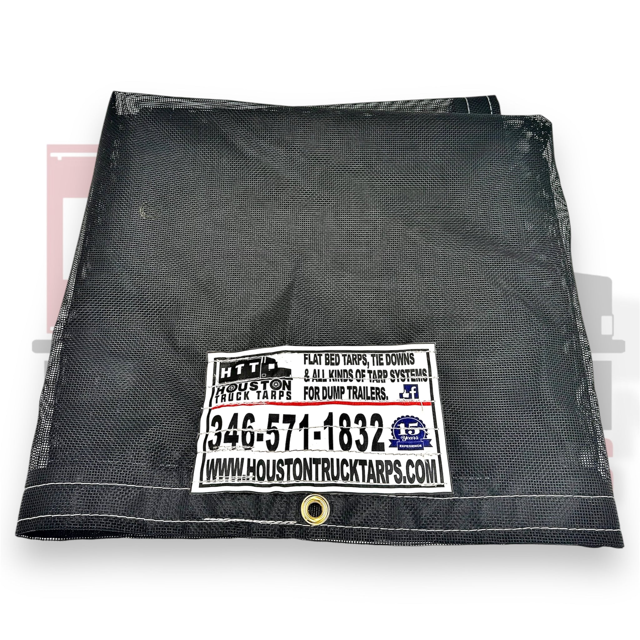 12' X 10' 10-OZ BLACK MESH TARP