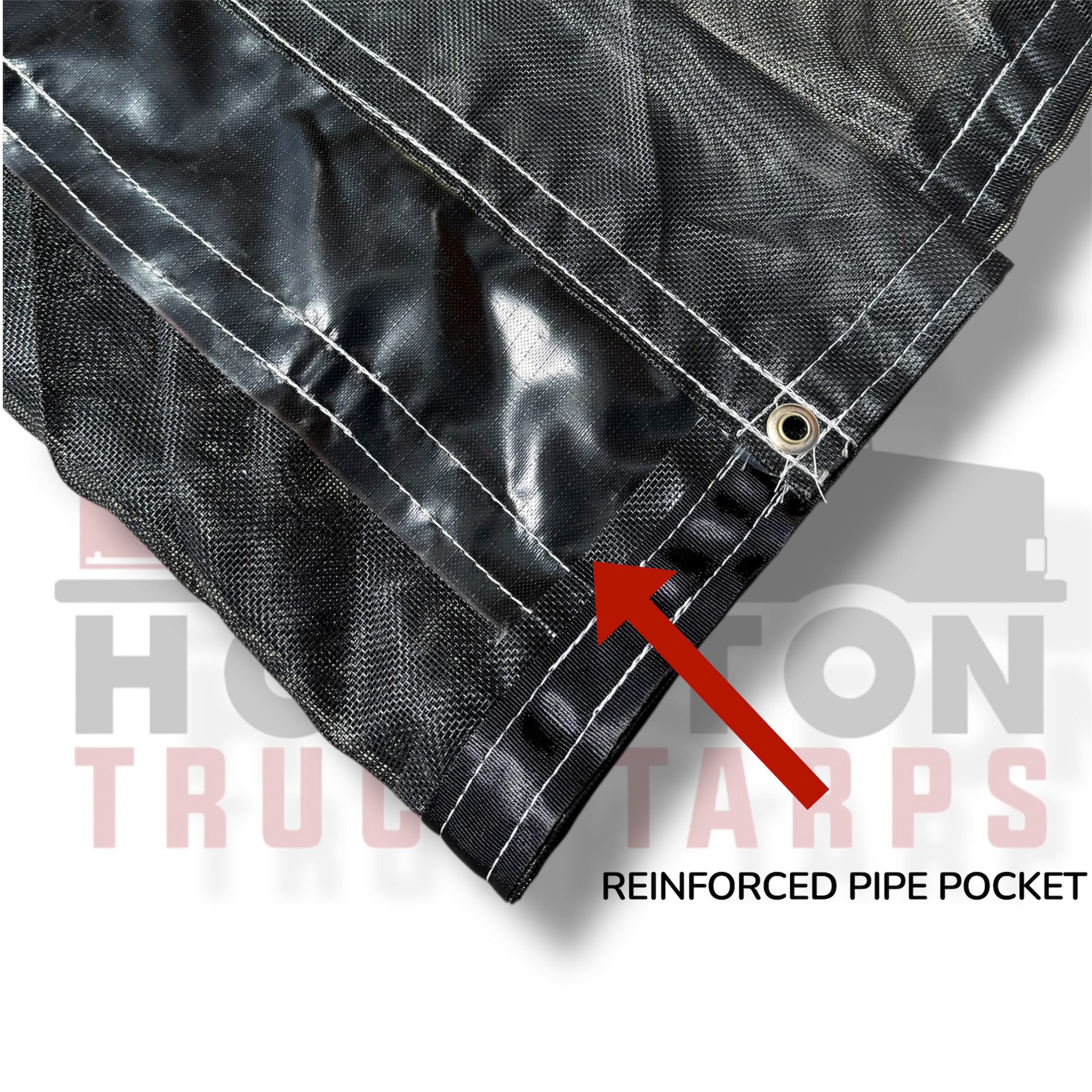 7' x 10' 10-OZ Black Mesh Tarp